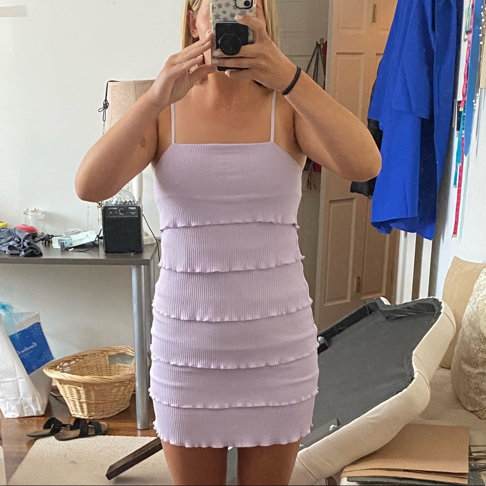 Light purple fitted dress